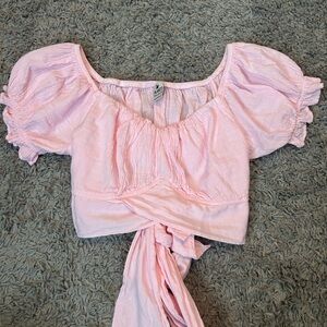 Source Unknown Pink Blouse with Chic Style